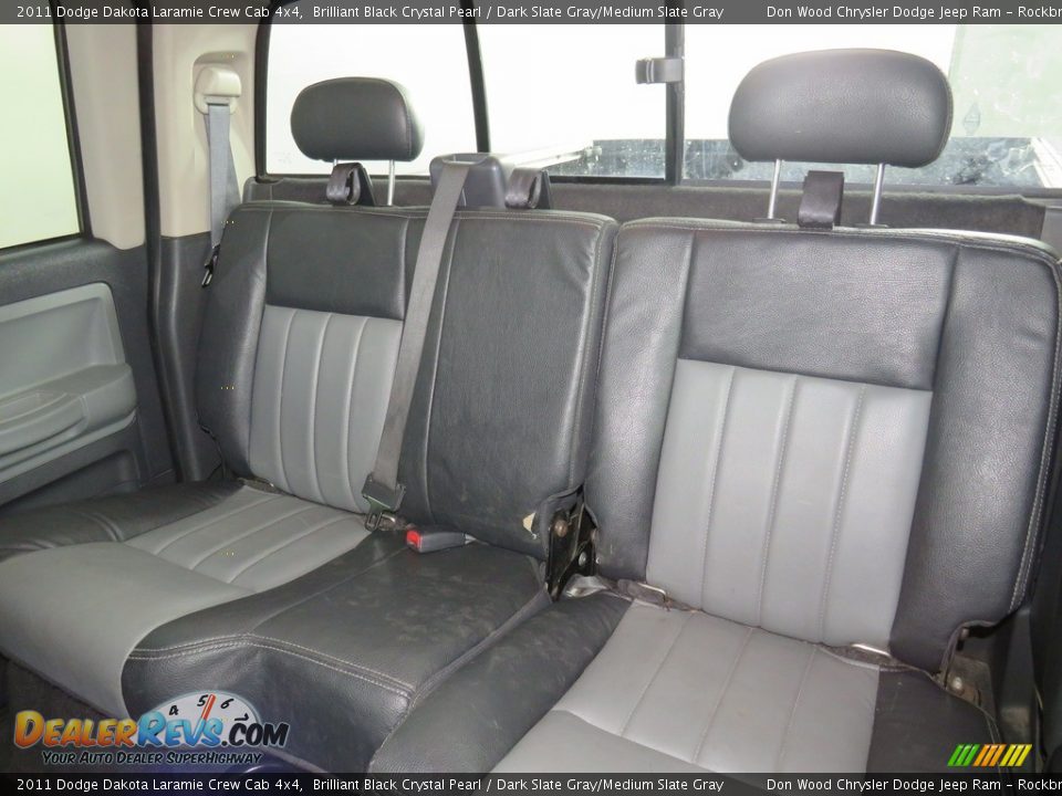 Rear Seat of 2011 Dodge Dakota Laramie Crew Cab 4x4 Photo #28
