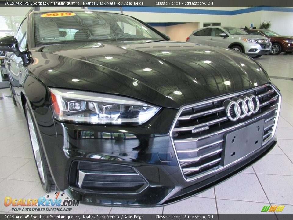 2019 Audi A5 Sportback Premium quattro Mythos Black Metallic / Atlas Beige Photo #12