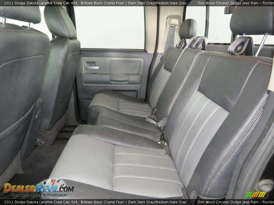 Rear Seat of 2011 Dodge Dakota Laramie Crew Cab 4x4 Photo #30