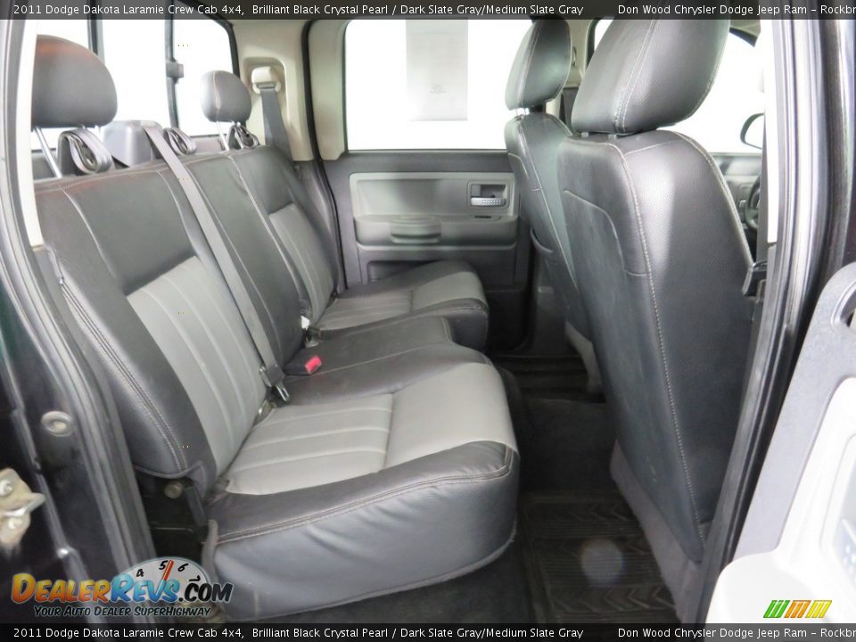Rear Seat of 2011 Dodge Dakota Laramie Crew Cab 4x4 Photo #33