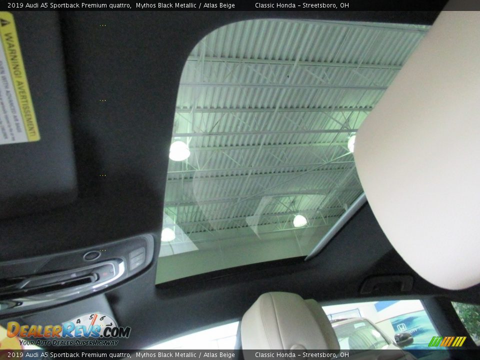 2019 Audi A5 Sportback Premium quattro Mythos Black Metallic / Atlas Beige Photo #17