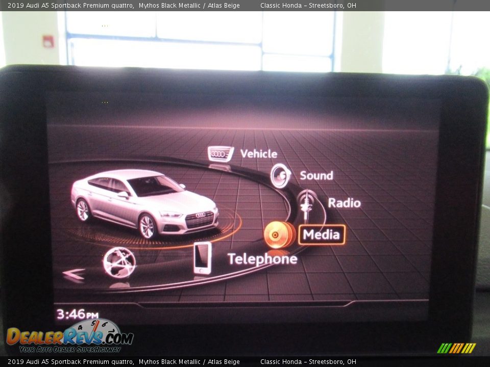 2019 Audi A5 Sportback Premium quattro Mythos Black Metallic / Atlas Beige Photo #29
