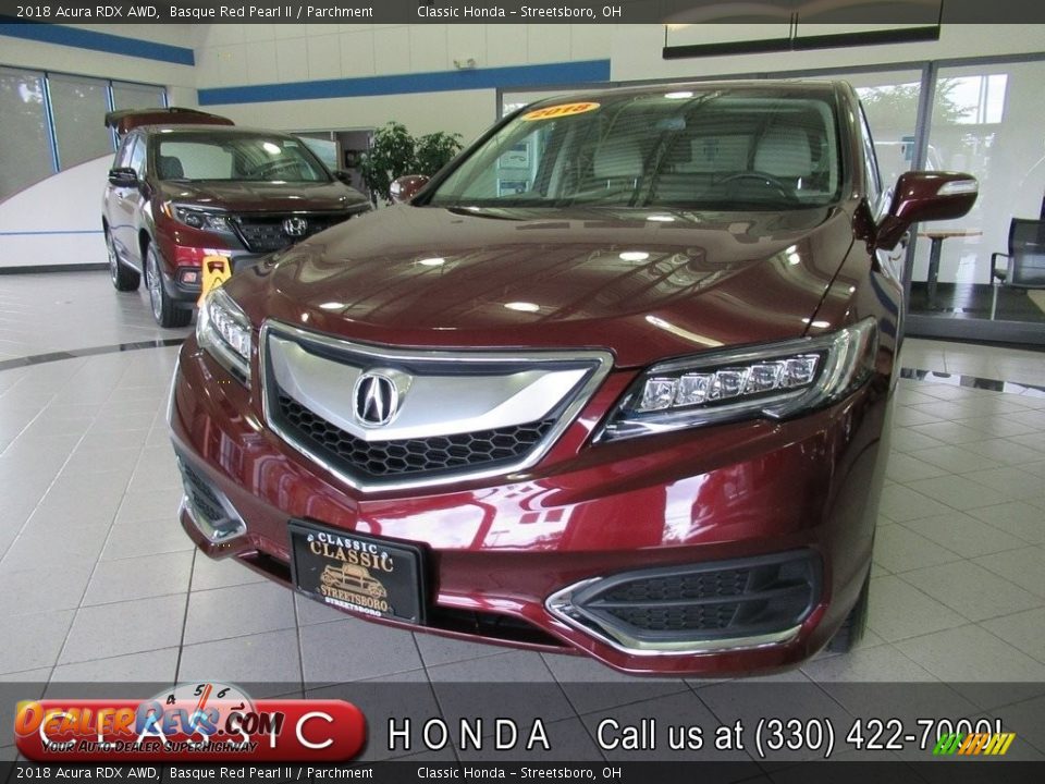 2018 Acura RDX AWD Basque Red Pearl II / Parchment Photo #1