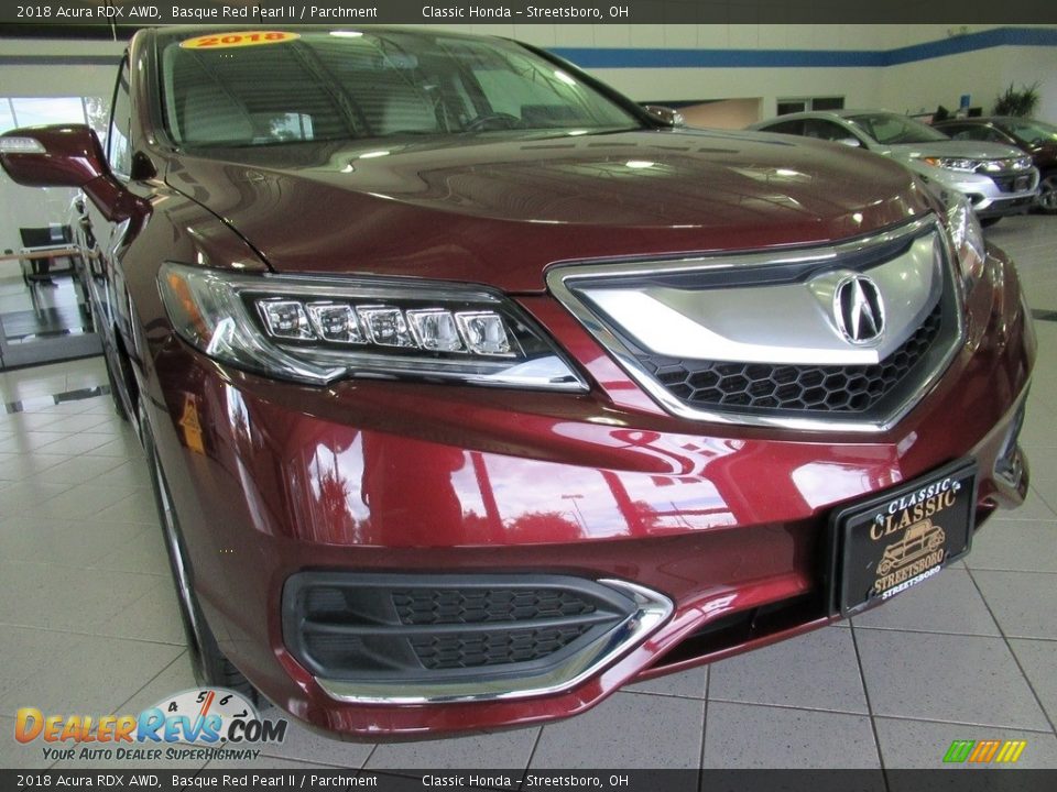 2018 Acura RDX AWD Basque Red Pearl II / Parchment Photo #12