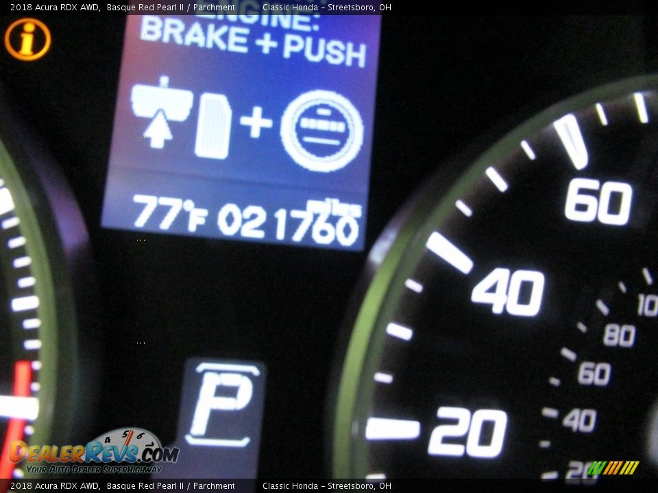 2018 Acura RDX AWD Basque Red Pearl II / Parchment Photo #32
