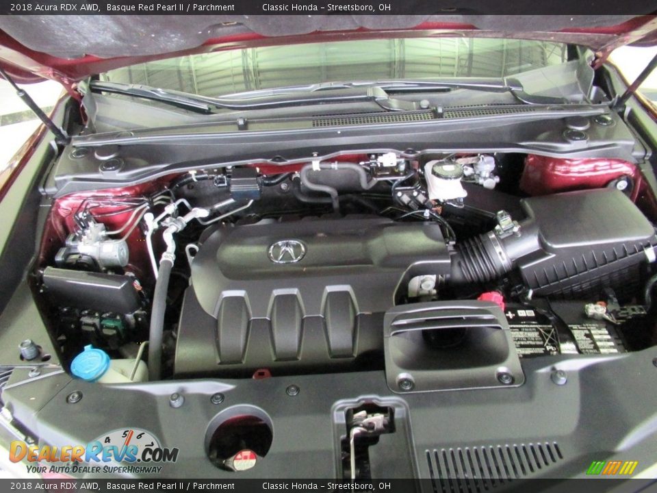 2018 Acura RDX AWD Basque Red Pearl II / Parchment Photo #35