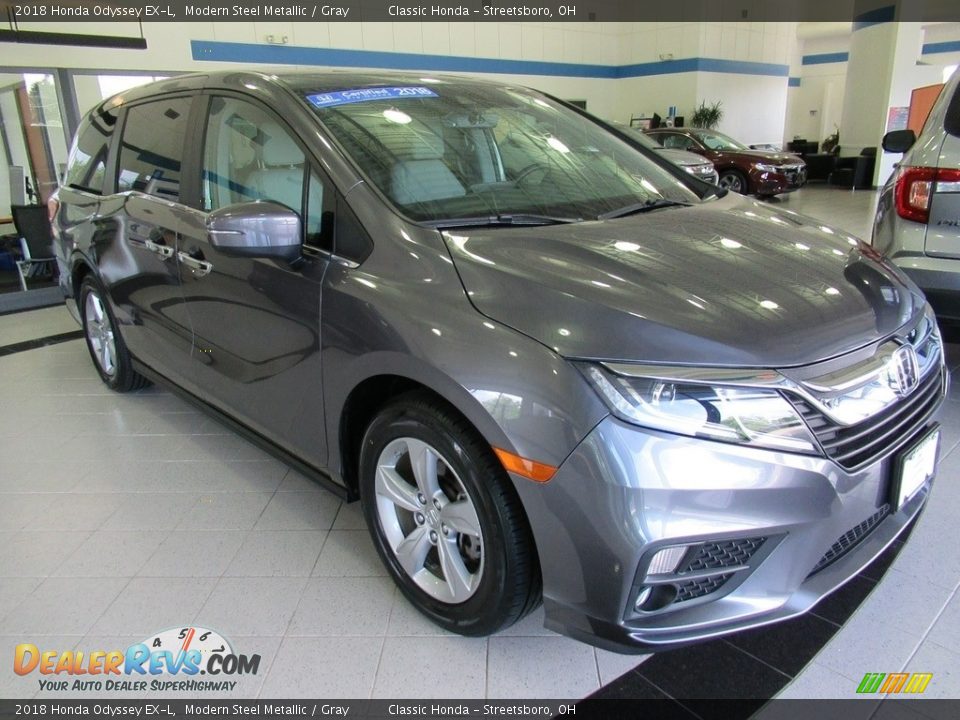 2018 Honda Odyssey EX-L Modern Steel Metallic / Gray Photo #3