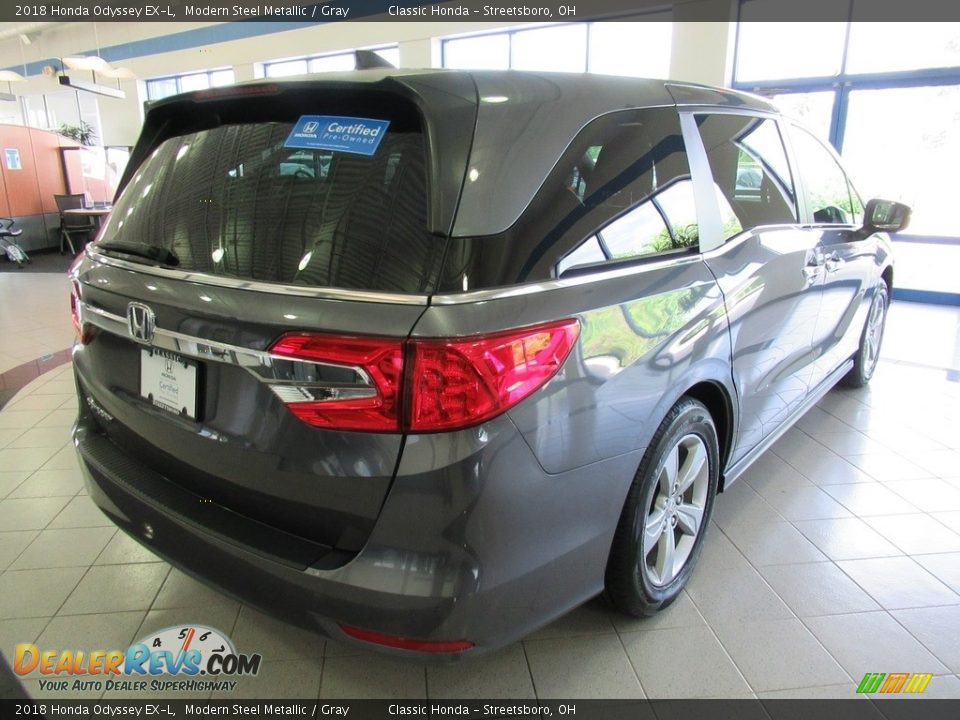 2018 Honda Odyssey EX-L Modern Steel Metallic / Gray Photo #7