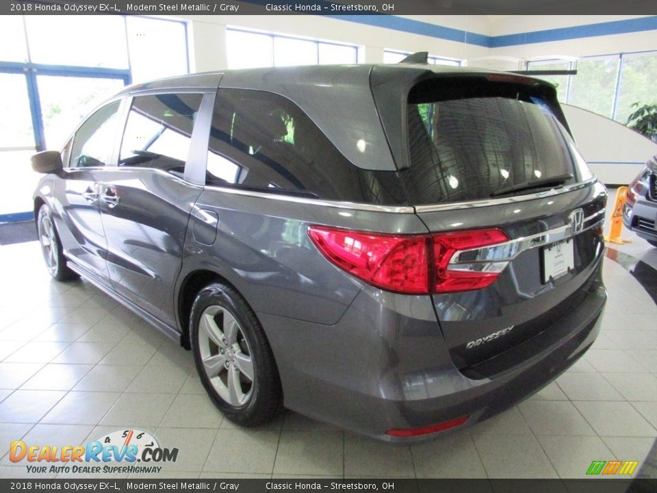 2018 Honda Odyssey EX-L Modern Steel Metallic / Gray Photo #9