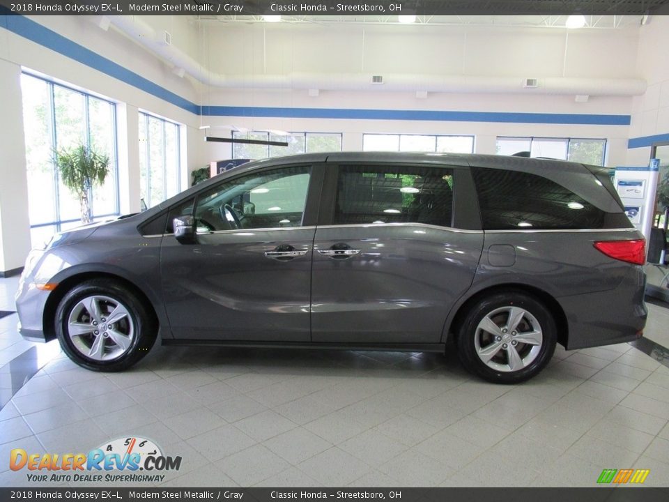 2018 Honda Odyssey EX-L Modern Steel Metallic / Gray Photo #10