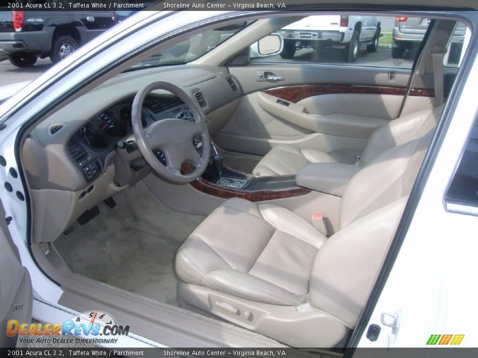 2001 Acura CL 3.2 Taffeta White / Parchment Photo #10