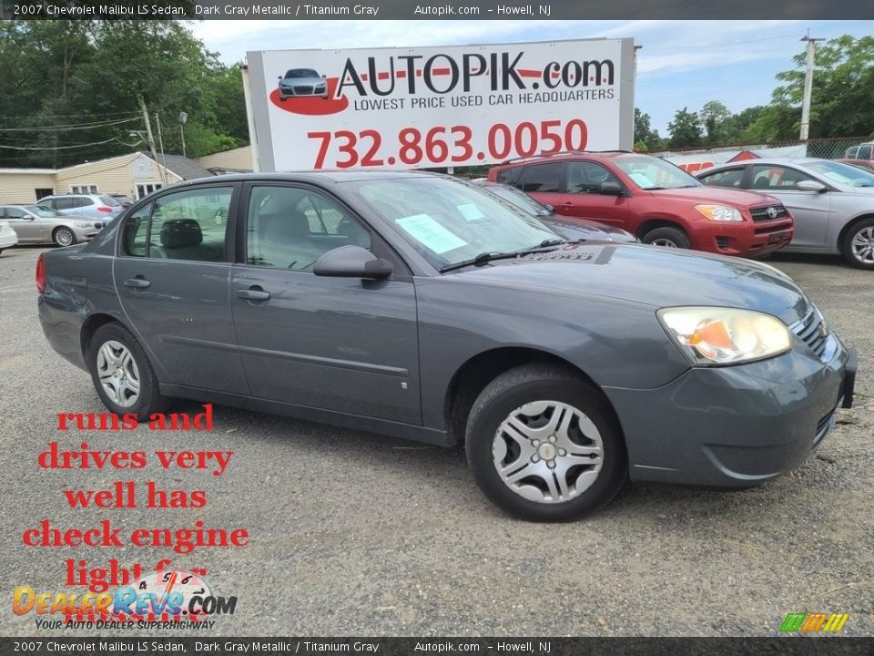 2007 Chevrolet Malibu LS Sedan Dark Gray Metallic / Titanium Gray Photo #1