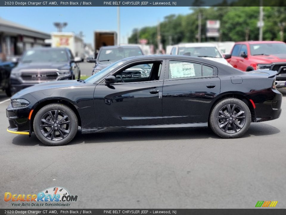 2020 Dodge Charger GT AWD Pitch Black / Black Photo #4
