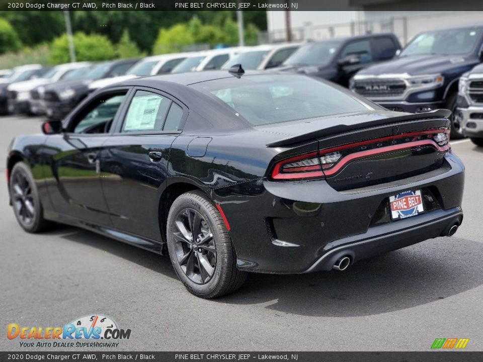 2020 Dodge Charger GT AWD Pitch Black / Black Photo #6