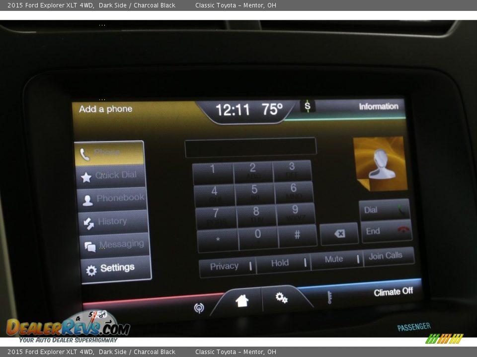 2015 Ford Explorer XLT 4WD Dark Side / Charcoal Black Photo #13