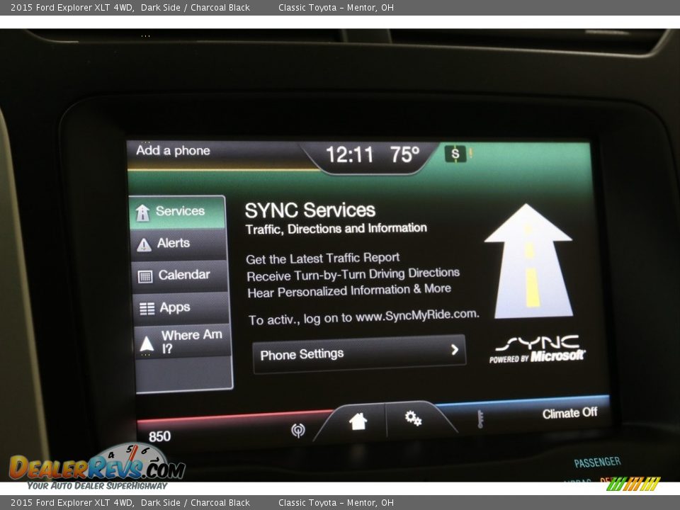 2015 Ford Explorer XLT 4WD Dark Side / Charcoal Black Photo #14