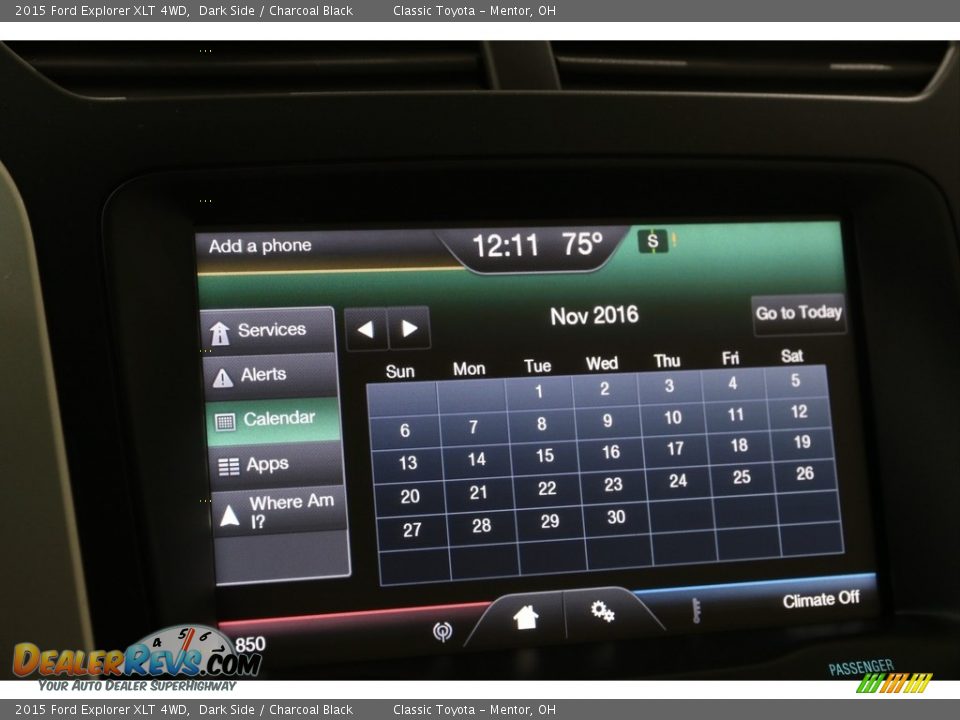 2015 Ford Explorer XLT 4WD Dark Side / Charcoal Black Photo #15