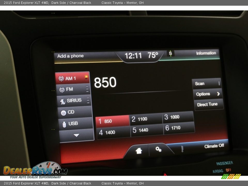 2015 Ford Explorer XLT 4WD Dark Side / Charcoal Black Photo #16