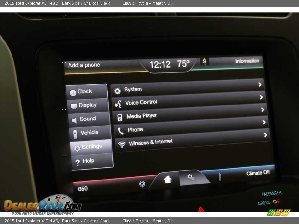 2015 Ford Explorer XLT 4WD Dark Side / Charcoal Black Photo #19