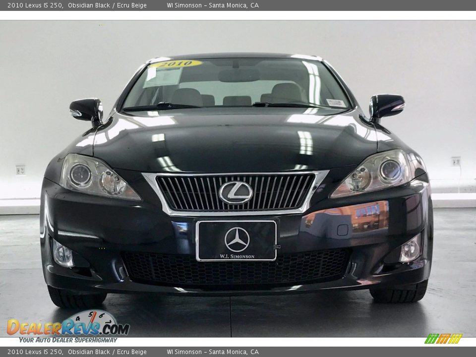 2010 Lexus IS 250 Obsidian Black / Ecru Beige Photo #2