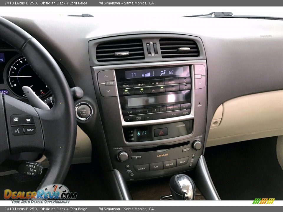 2010 Lexus IS 250 Obsidian Black / Ecru Beige Photo #5