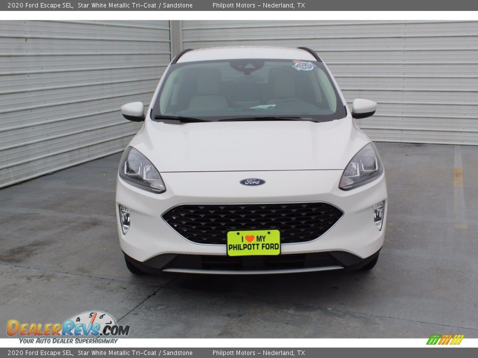 2020 Ford Escape SEL Star White Metallic Tri-Coat / Sandstone Photo #3