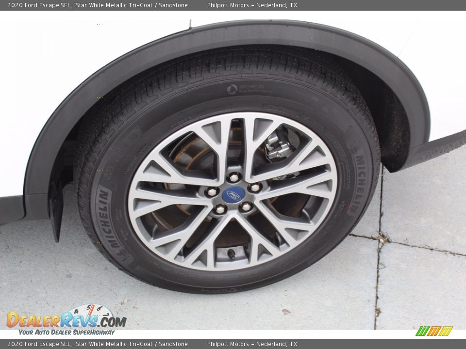 2020 Ford Escape SEL Star White Metallic Tri-Coat / Sandstone Photo #6