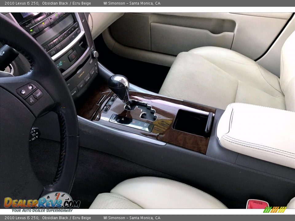 2010 Lexus IS 250 Obsidian Black / Ecru Beige Photo #23