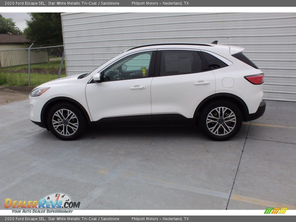 2020 Ford Escape SEL Star White Metallic Tri-Coat / Sandstone Photo #7