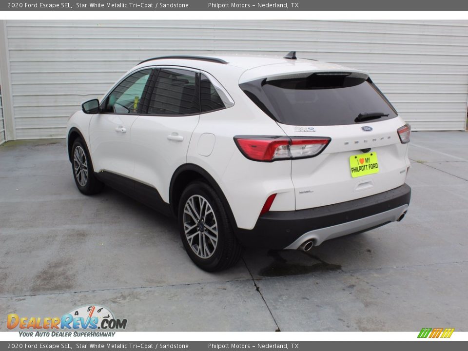 2020 Ford Escape SEL Star White Metallic Tri-Coat / Sandstone Photo #8