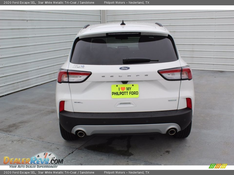 2020 Ford Escape SEL Star White Metallic Tri-Coat / Sandstone Photo #9