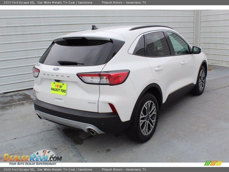 2020 Ford Escape SEL Star White Metallic Tri-Coat / Sandstone Photo #10