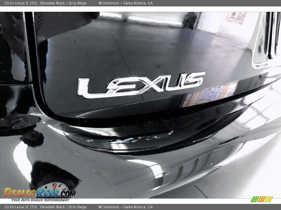2010 Lexus IS 250 Obsidian Black / Ecru Beige Photo #27