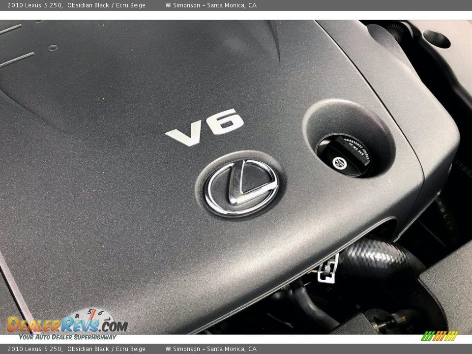 2010 Lexus IS 250 Obsidian Black / Ecru Beige Photo #31