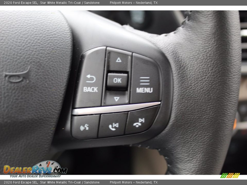 2020 Ford Escape SEL Star White Metallic Tri-Coat / Sandstone Photo #17