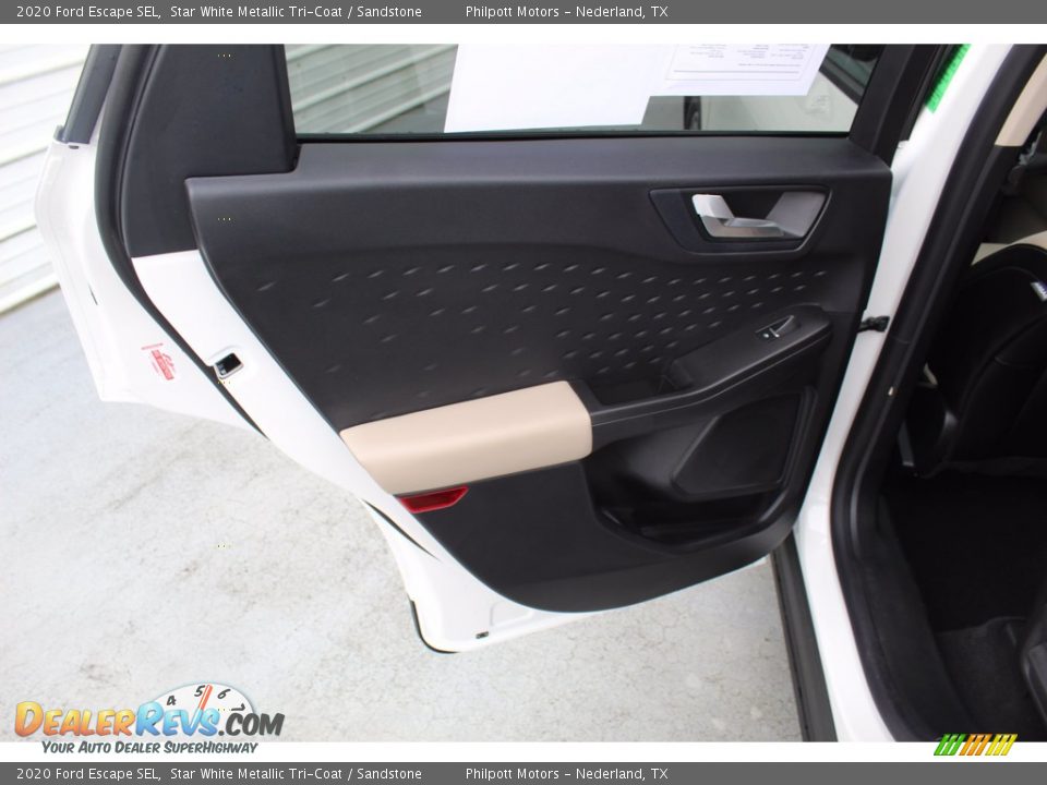2020 Ford Escape SEL Star White Metallic Tri-Coat / Sandstone Photo #24