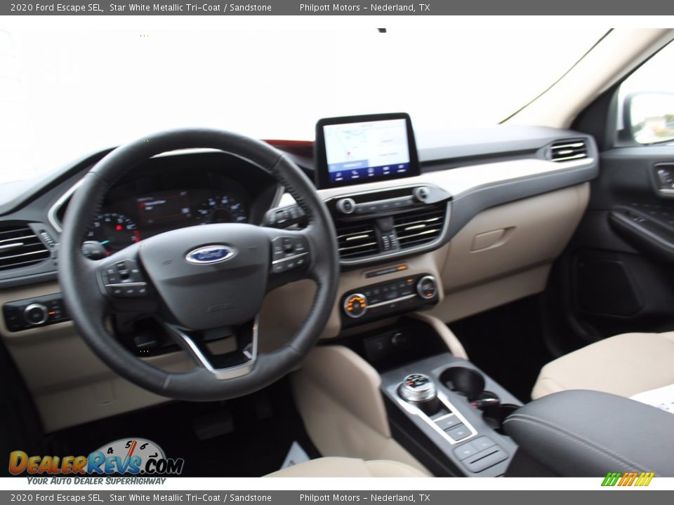 2020 Ford Escape SEL Star White Metallic Tri-Coat / Sandstone Photo #26