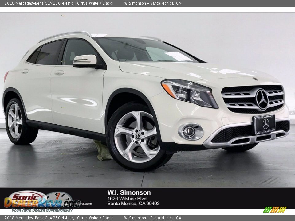 2018 Mercedes-Benz GLA 250 4Matic Cirrus White / Black Photo #1