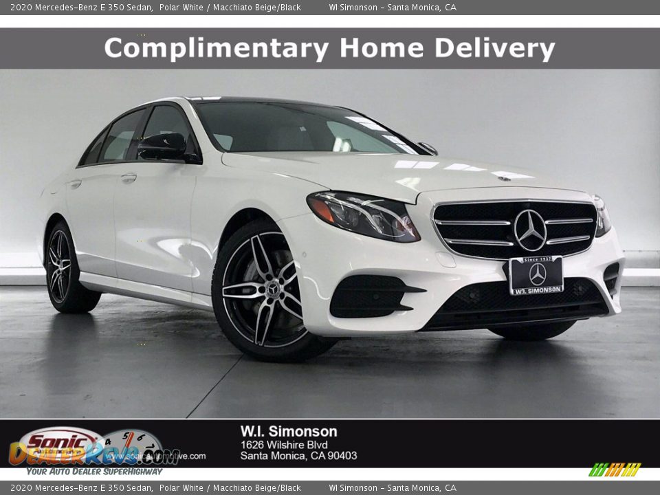 2020 Mercedes-Benz E 350 Sedan Polar White / Macchiato Beige/Black Photo #1