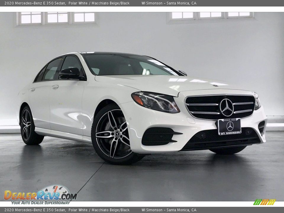 2020 Mercedes-Benz E 350 Sedan Polar White / Macchiato Beige/Black Photo #12