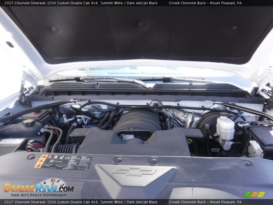 2017 Chevrolet Silverado 1500 Custom Double Cab 4x4 Summit White / Dark Ash/Jet Black Photo #13