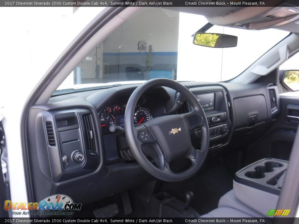 2017 Chevrolet Silverado 1500 Custom Double Cab 4x4 Summit White / Dark Ash/Jet Black Photo #15