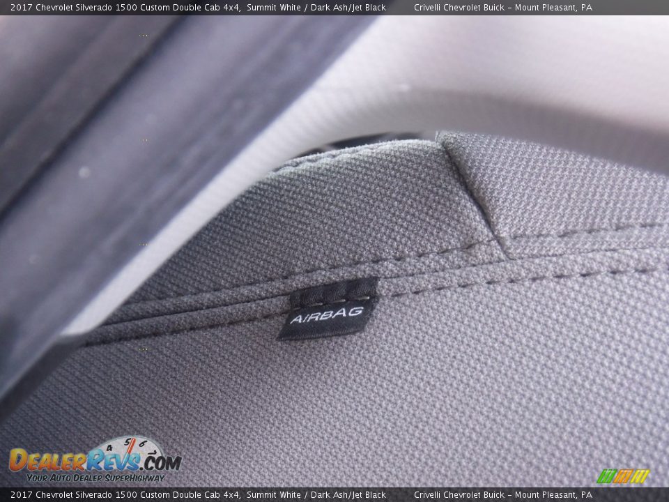 2017 Chevrolet Silverado 1500 Custom Double Cab 4x4 Summit White / Dark Ash/Jet Black Photo #17