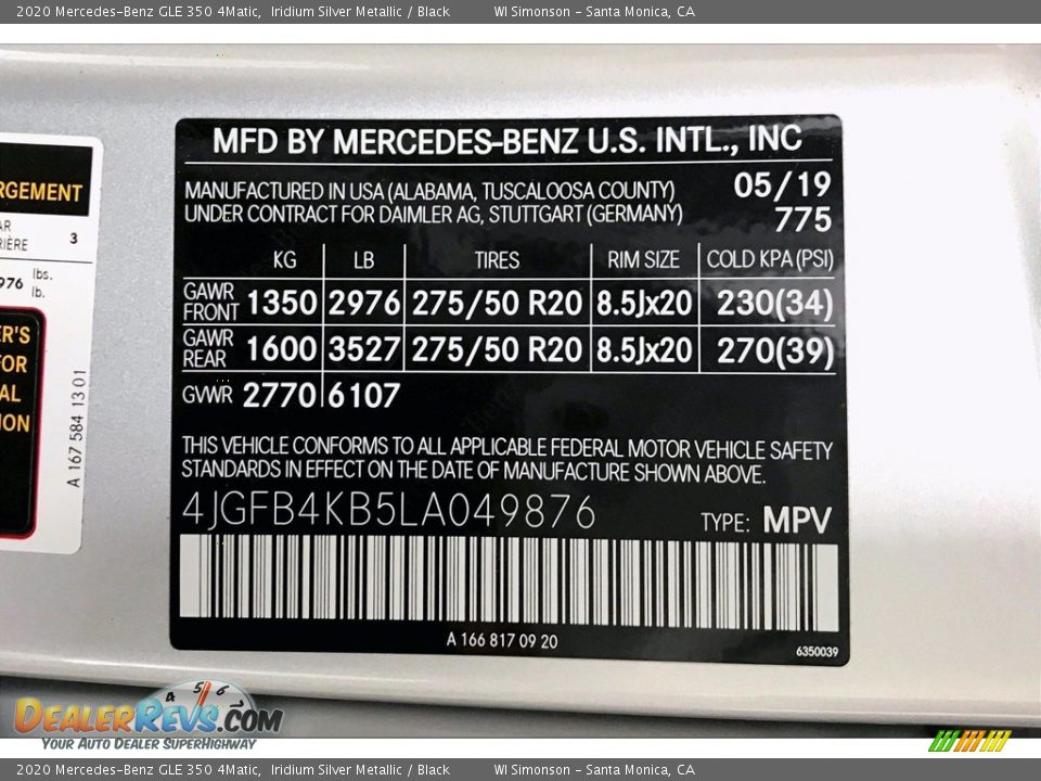 2020 Mercedes-Benz GLE 350 4Matic Iridium Silver Metallic / Black Photo #11