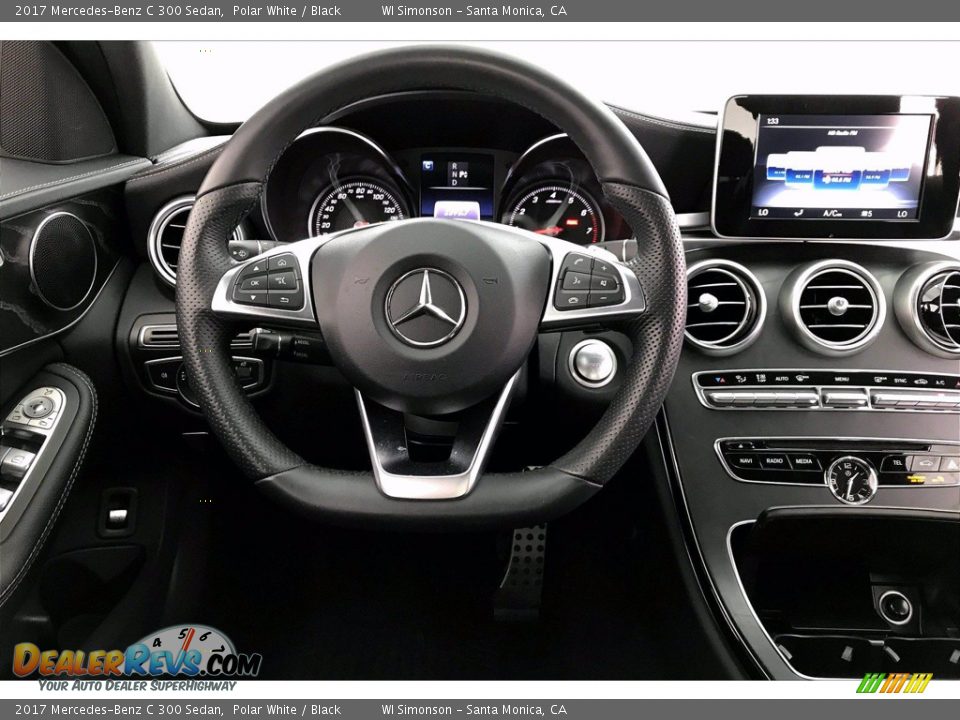 2017 Mercedes-Benz C 300 Sedan Polar White / Black Photo #4