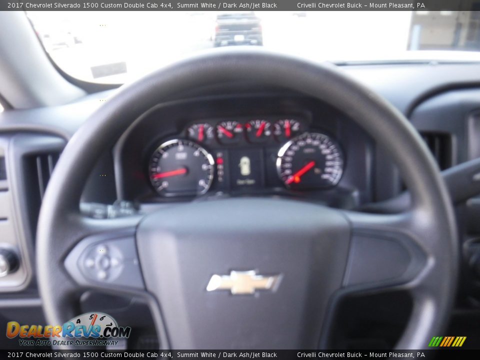 2017 Chevrolet Silverado 1500 Custom Double Cab 4x4 Summit White / Dark Ash/Jet Black Photo #24