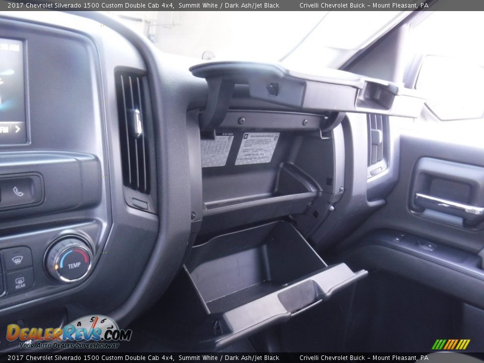 2017 Chevrolet Silverado 1500 Custom Double Cab 4x4 Summit White / Dark Ash/Jet Black Photo #25