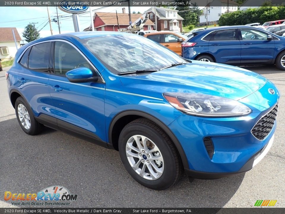 2020 Ford Escape SE 4WD Velocity Blue Metallic / Dark Earth Gray Photo #8