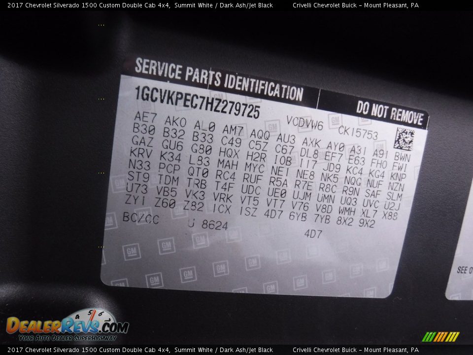 2017 Chevrolet Silverado 1500 Custom Double Cab 4x4 Summit White / Dark Ash/Jet Black Photo #31