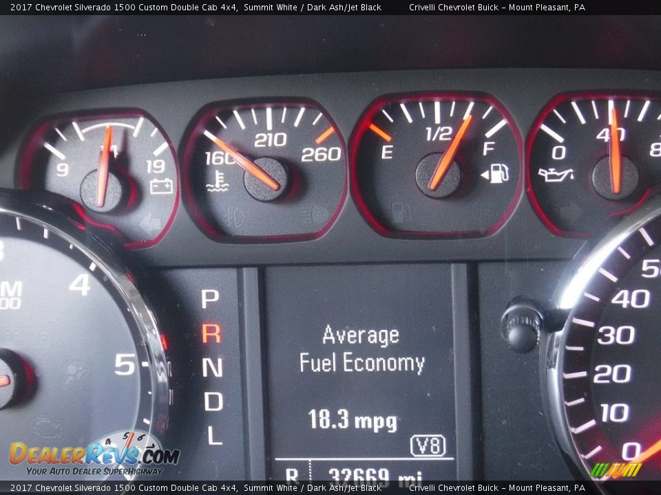 2017 Chevrolet Silverado 1500 Custom Double Cab 4x4 Summit White / Dark Ash/Jet Black Photo #33